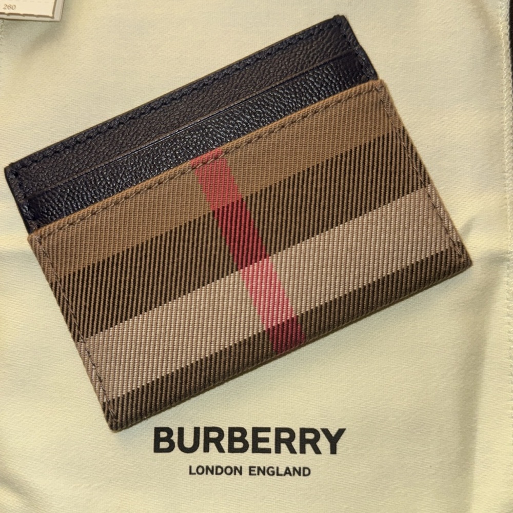 Burberry Card Holder in Dark Canvas Blue - Picture 4 of 6